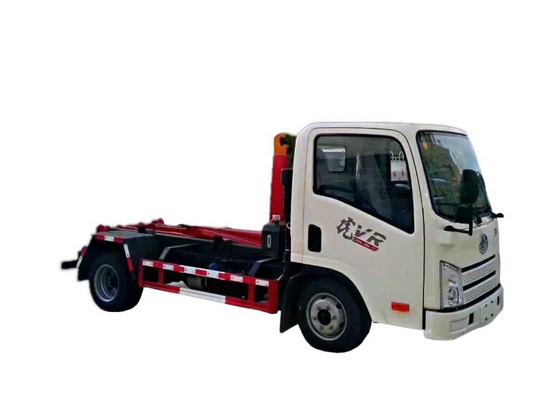 FAW Tiger V Small hook lifting garbage truck