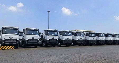 TRUCKS FAW  DORTRON DT: First Batch of 71 Tractor Trucks Exported Overseas